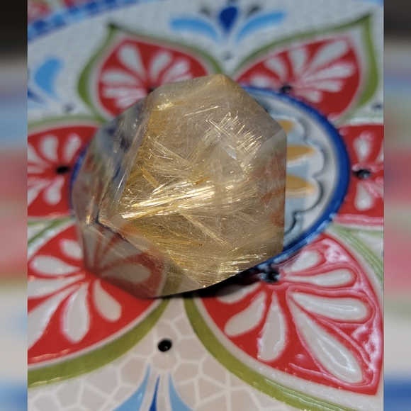 Golden Rutilated Quartz Point - Picture 4 of 7